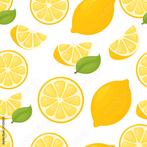 Seamless lemon pattern.