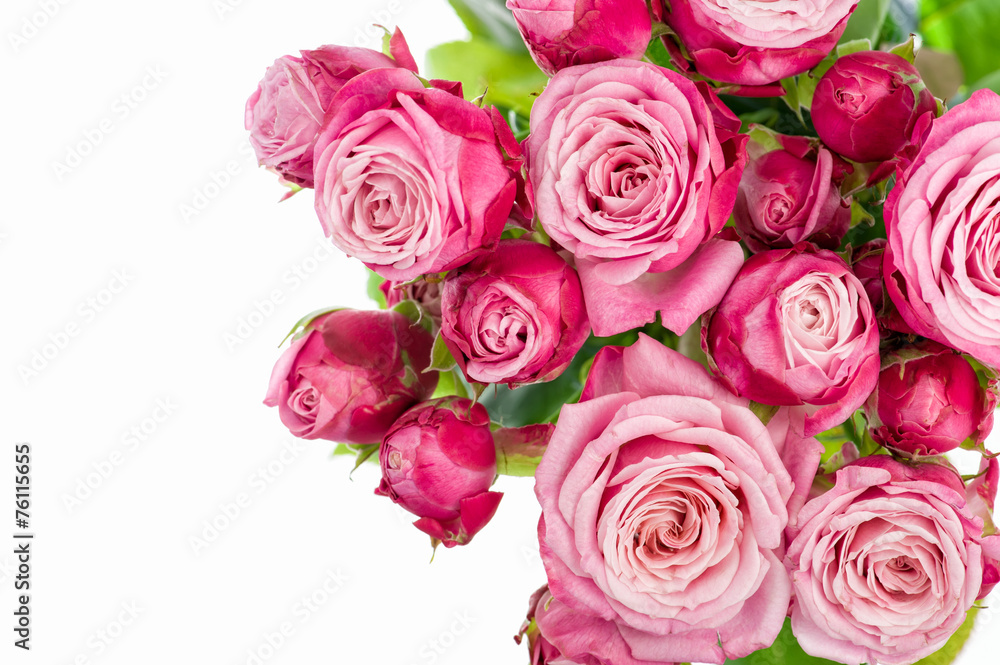 Obraz premium Pink roses bouquet