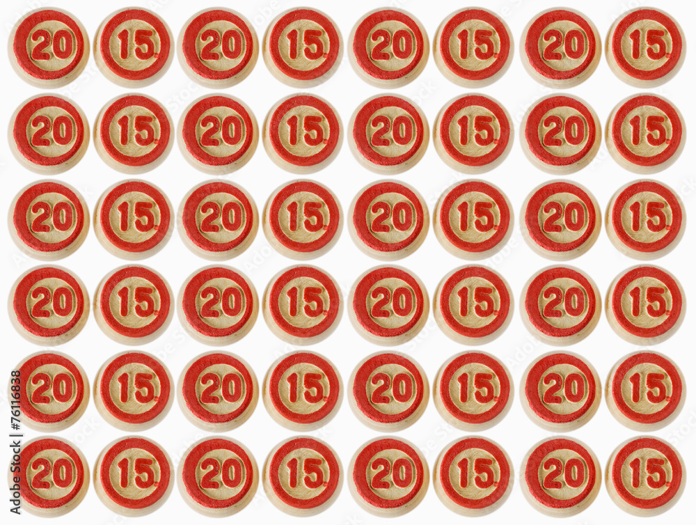 number 2015 from a lotto object with clipping path number 2015 from a lotto object with clipping path