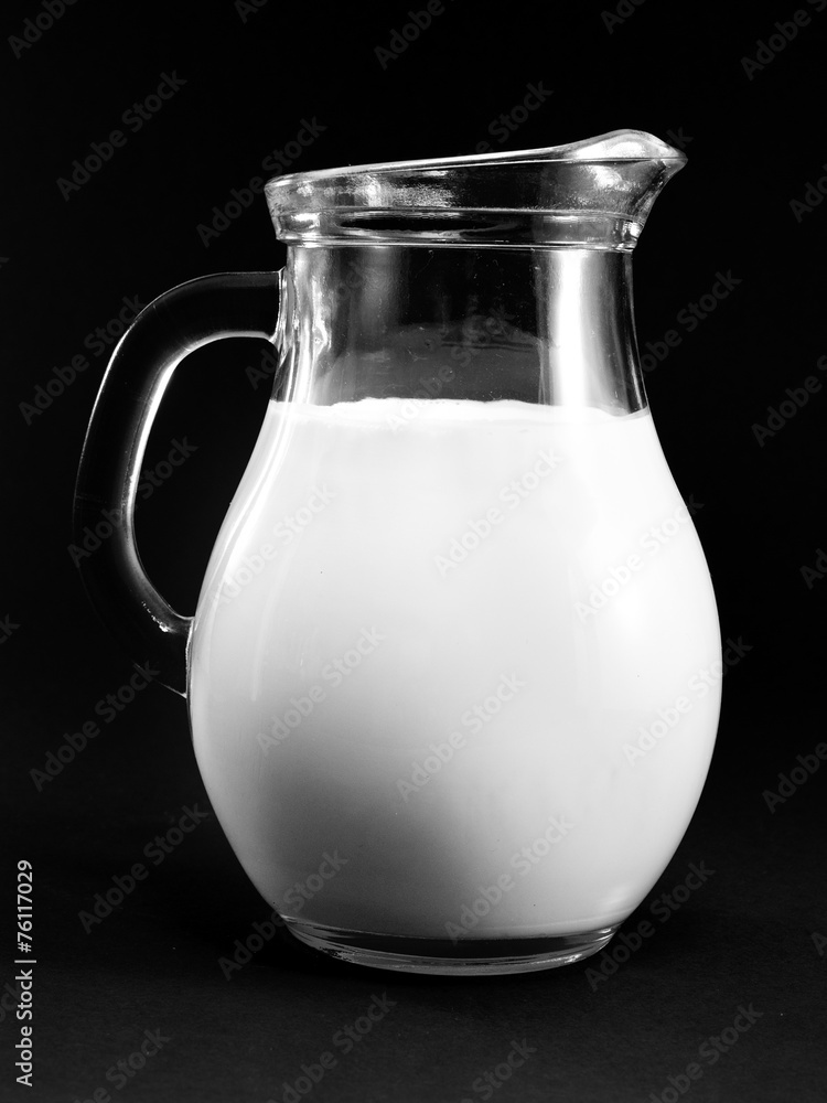Milk Jug on Black Milk Jug on Black