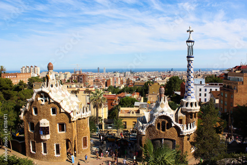 Park Guell in Barcelona, Catalonia, Spain