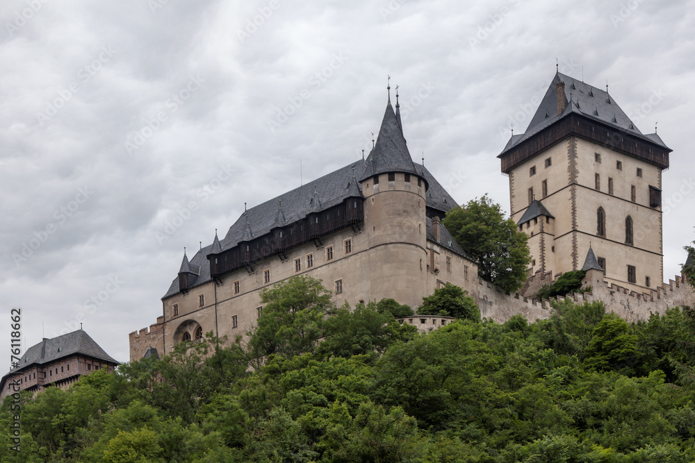 Royal castle Karlstejn in Czech Republic 