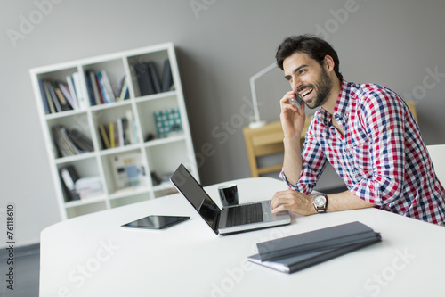Young man in the office