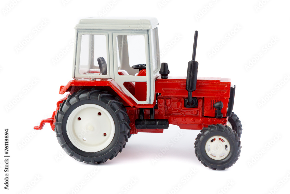 Naklejka premium Toy tractor isolated model