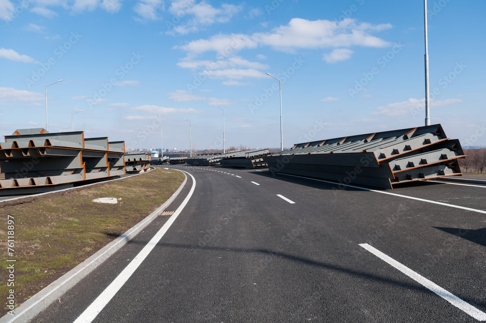 Fototapeta premium process of bridge construction