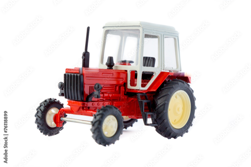 Toy tractor isolated model Toy tractor isolated model