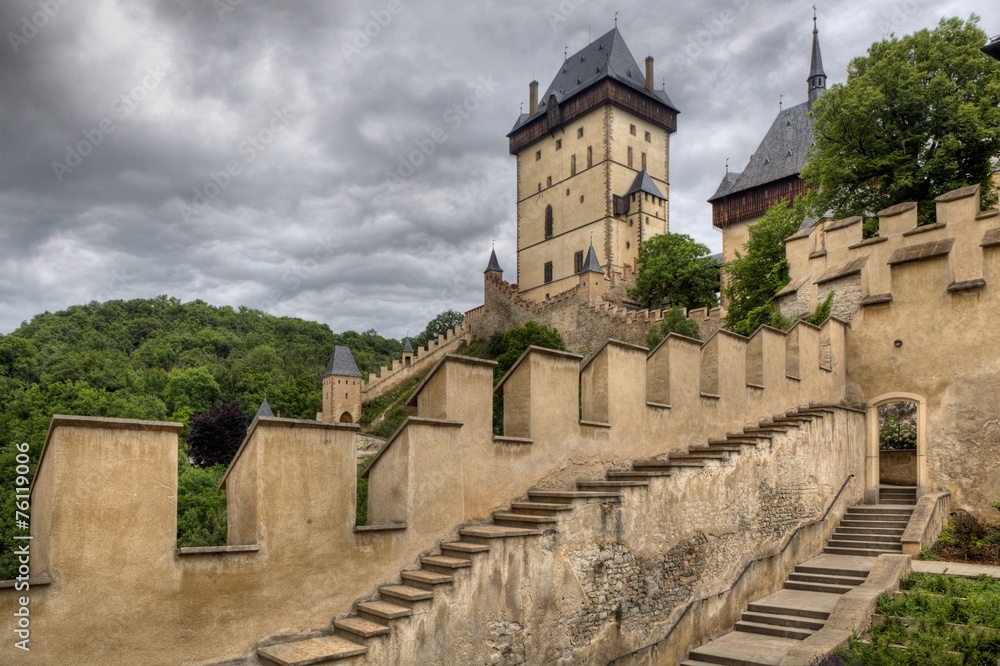 Royal castle Karlstejn in Czech Republic 