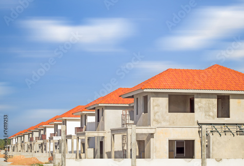 Housing subdivision or housing development. Also call tract housing consist of house and construction site in large tract of land that divided into smaller. Business process by developer and builder.