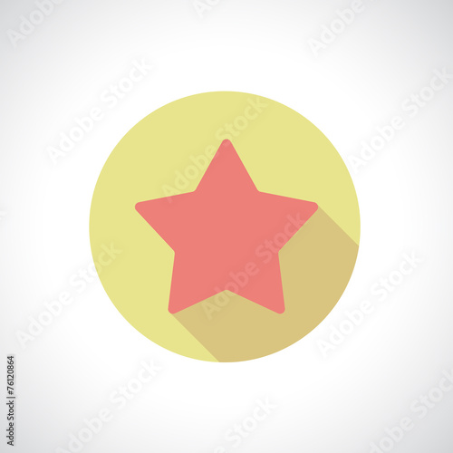 Star icon with shadow.