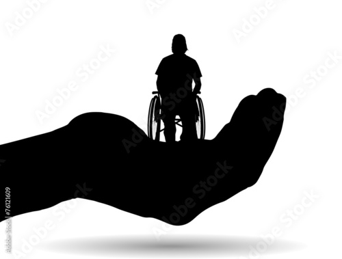 Vector silhouette of a man.