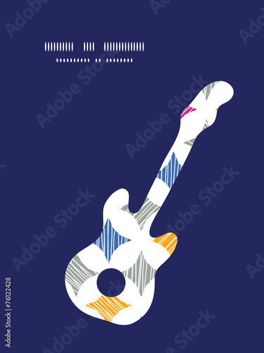Vector colorful marble textured tiles guitar music silhouette
