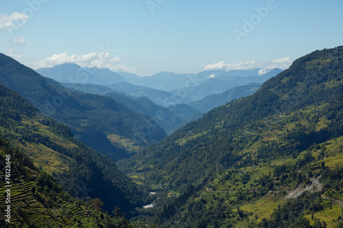 Valley in Himalayas mountain NEPAL