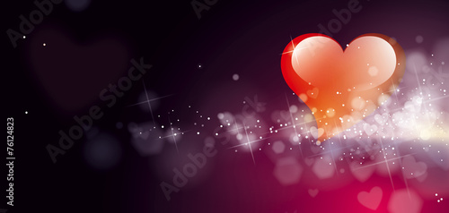 fond saint-valentin coeur rouge brillant kazy