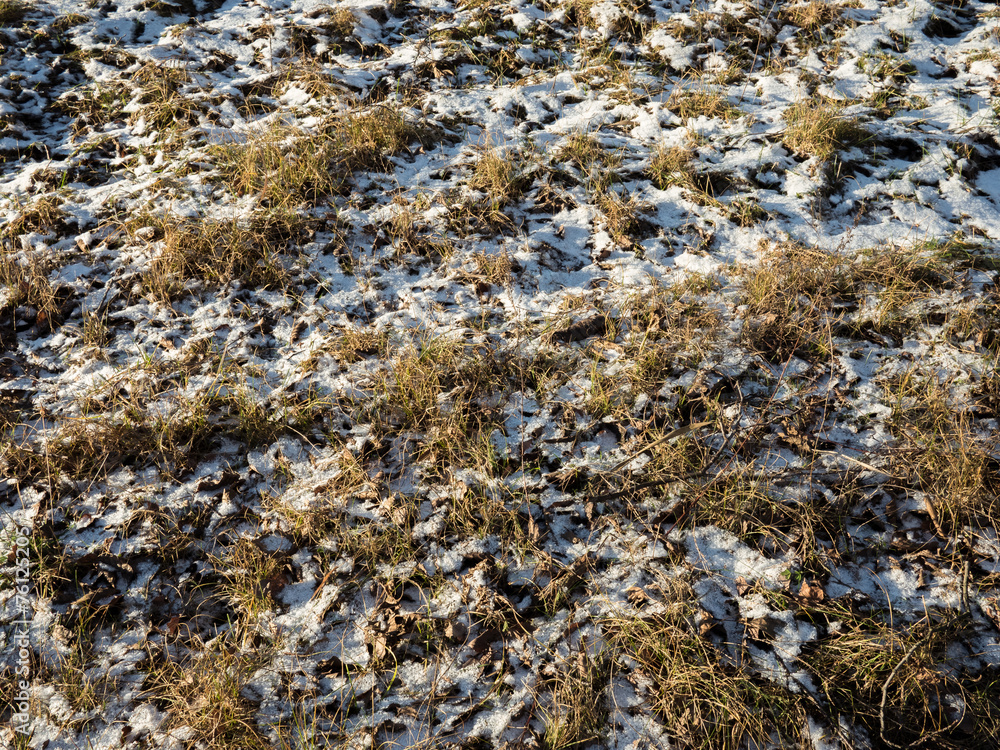 Beautiful view of winter frozen desert dunes Beautiful view of winter frozen desert dunes