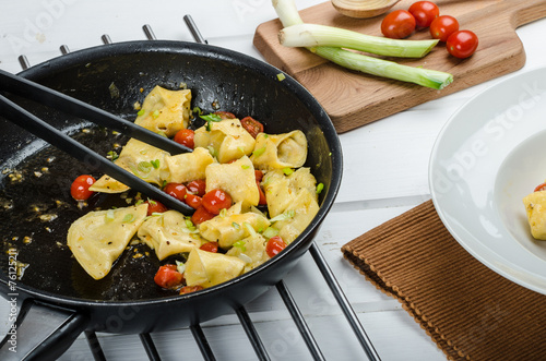 Homemade tortellini