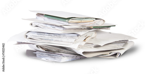 Pile of files in chaotic order rotated