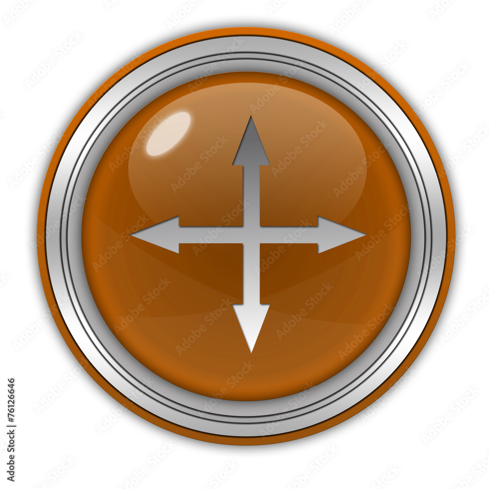 Fototapeta premium Arrow circular icon on white background