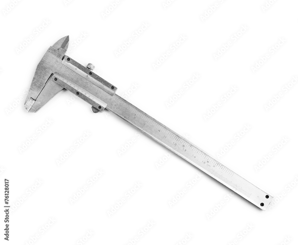 Vernier caliper (slide gauge) isolated on white Vernier caliper (slide gauge) isolated on white