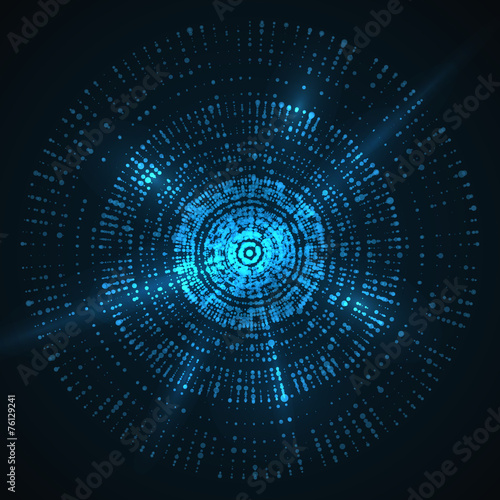 Abstract  background. Circle Futuristic vector fractal backdrop
