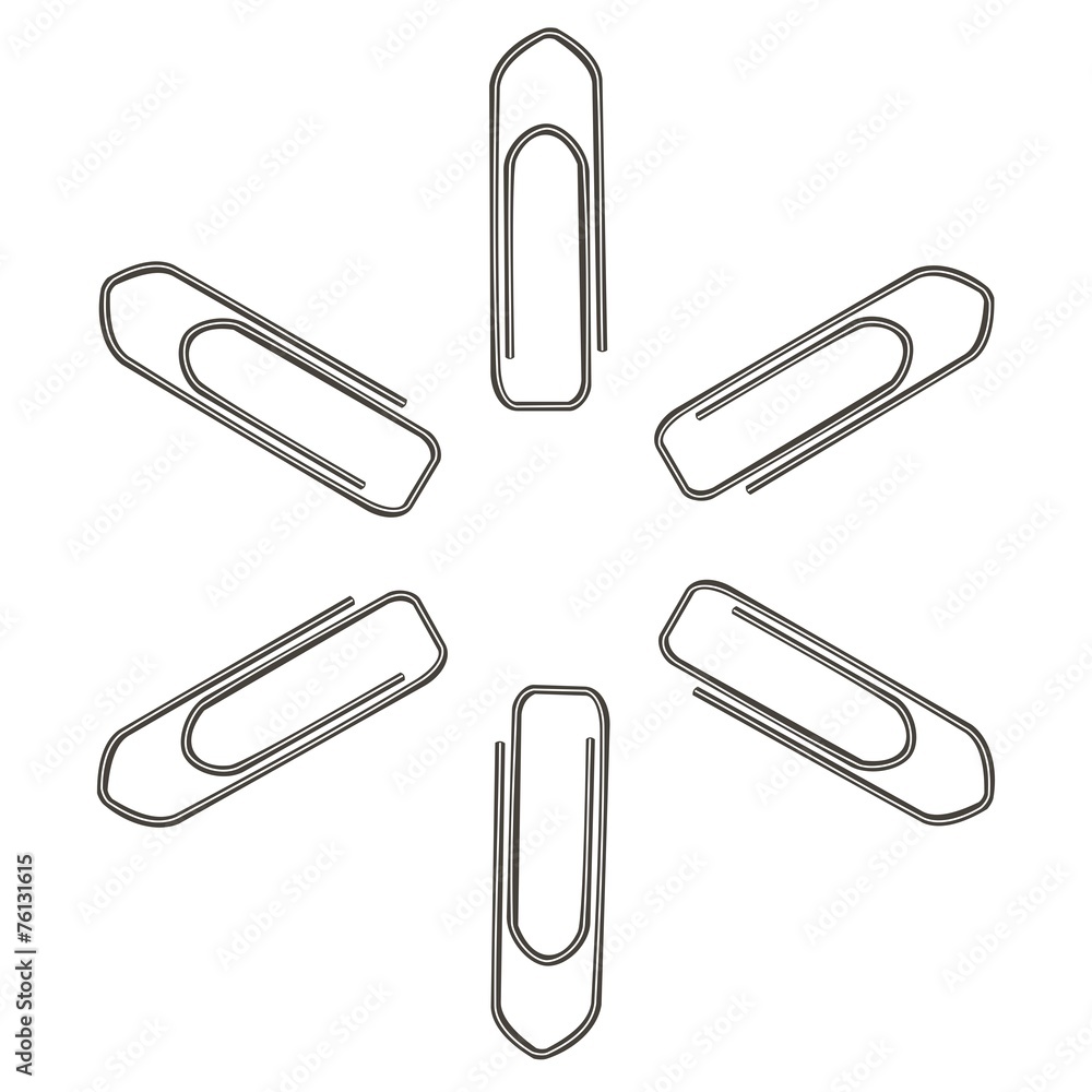 Realistic illustration paper clip Realistic illustration paper clip