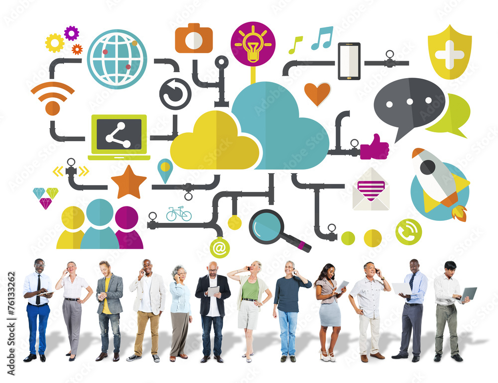 Social Media Social Networking Connection Data Storage Concept Social Media Social Networking Connection Data Storage Concept