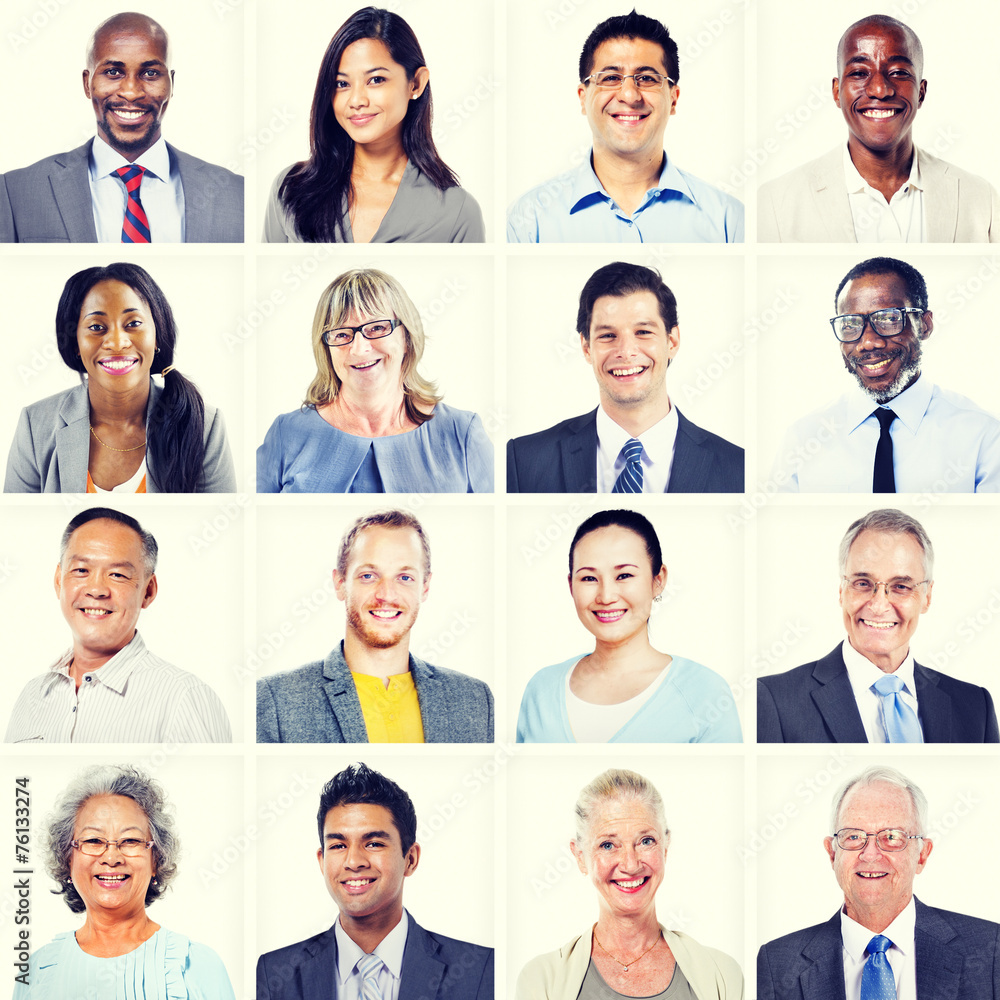 Protrait of Group Diversity People Community Happiness Concept Protrait of Group Diversity People Community Happiness Concept