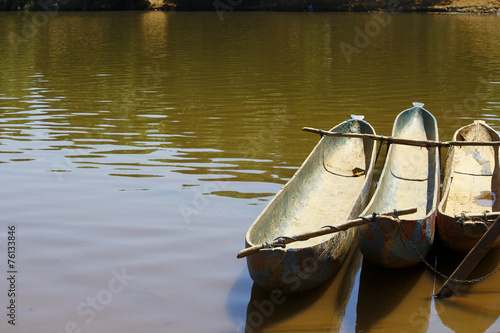 Traditional malagasy boat- canoe, africa, madagascar © dr322