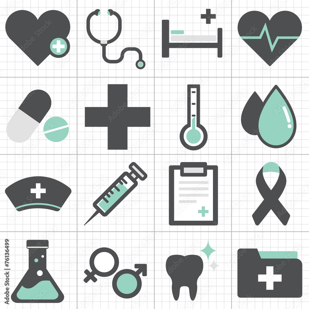 Vector of Health Hospital Flag Design Icons Symbol Concept Vector of Health Hospital Flag Design Icons Symbol Concept