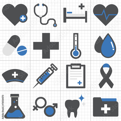 Vector of Health Hospital Flag Design Icons Symbol Concept #76136470