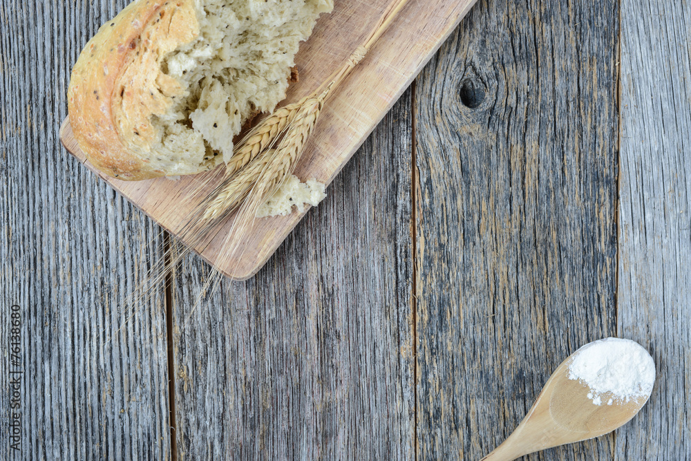 Pepper Bread on Rustic Wood background. Pepper Bread on Rustic Wood background.