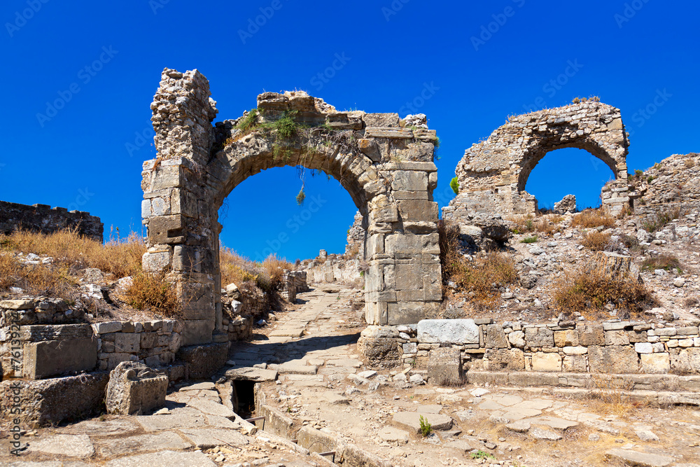 Ruins at Aspendos in Antalya, Turkey