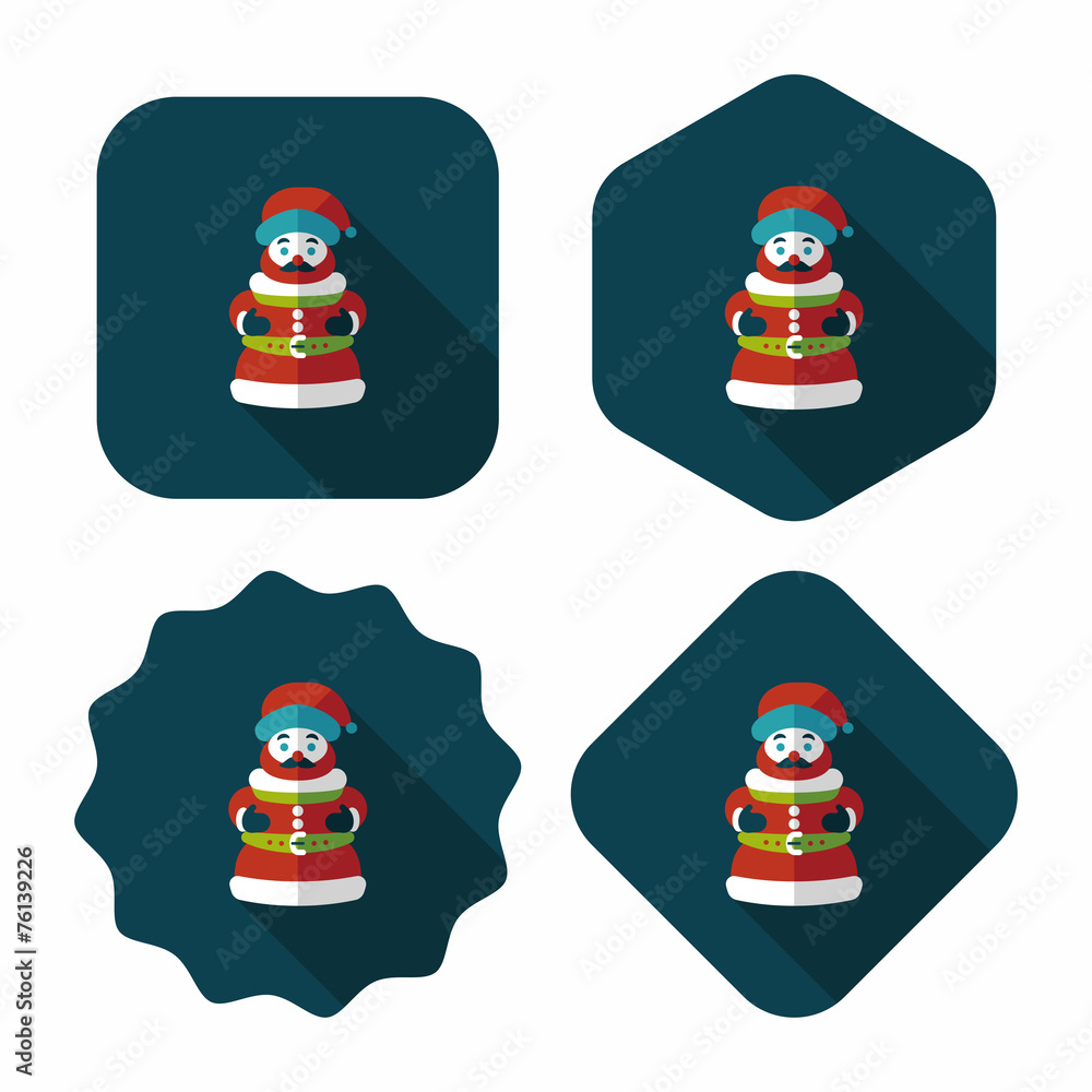 Santa Claus flat icon with long shadow eps10 Santa Claus flat icon with long shadow eps10