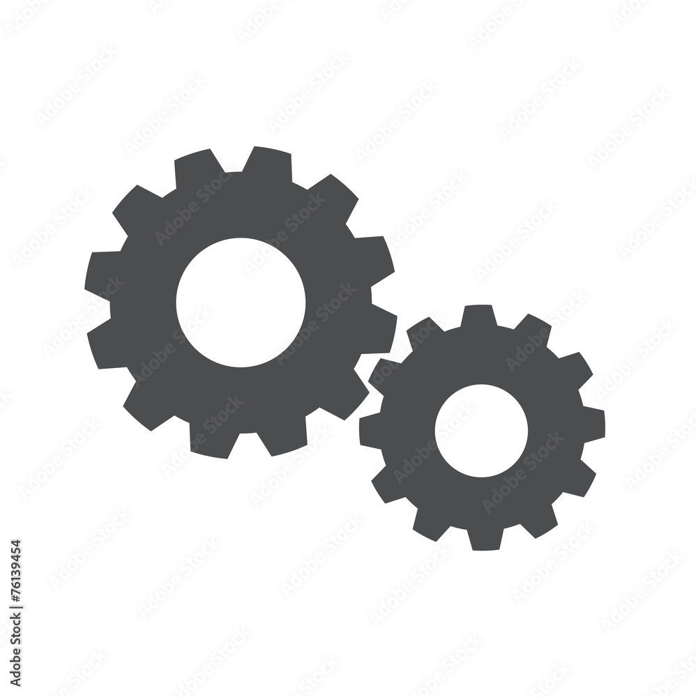 Vector of Flat Design Setting Setup Gear Icon Concept Vector of Flat Design Setting Setup Gear Icon Concept