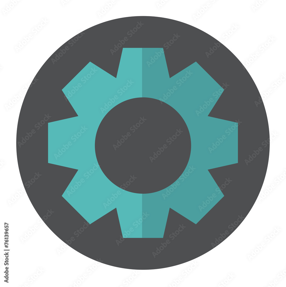 Vector of Flat Design Setting Setup Gear Icon Concept Vector of Flat Design Setting Setup Gear Icon Concept