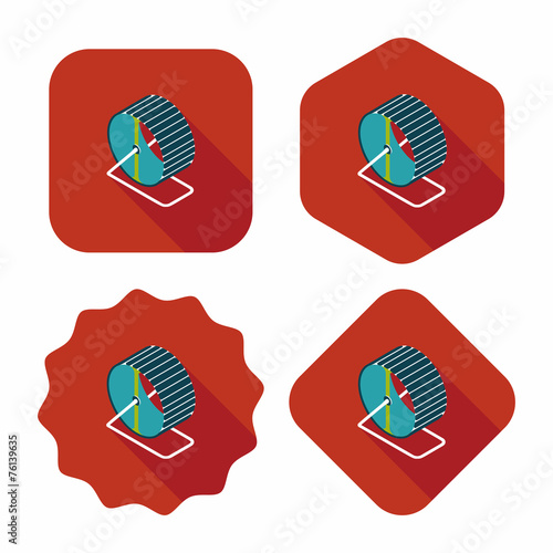 Pet exercise wheel flat icon with long shadow,eps10