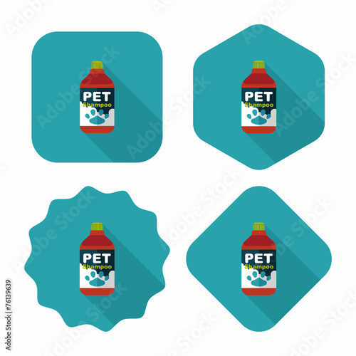 Pet shampoo flat icon with long shadow,eps10
