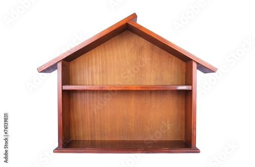 House shaped wooden shelf