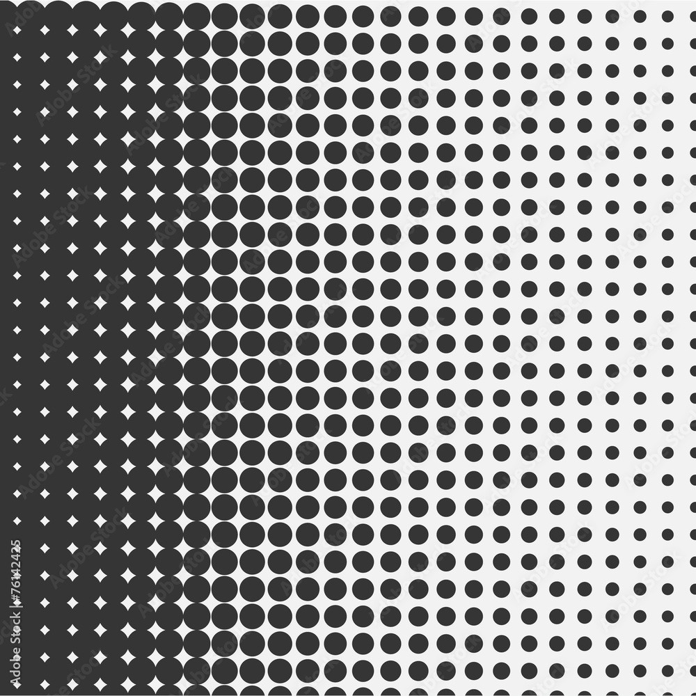 Vector halftone dots. Black dots on white background. Vector halftone dots. Black dots on white background.