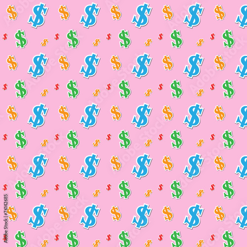 Seamless pattern of the Money dollar icon