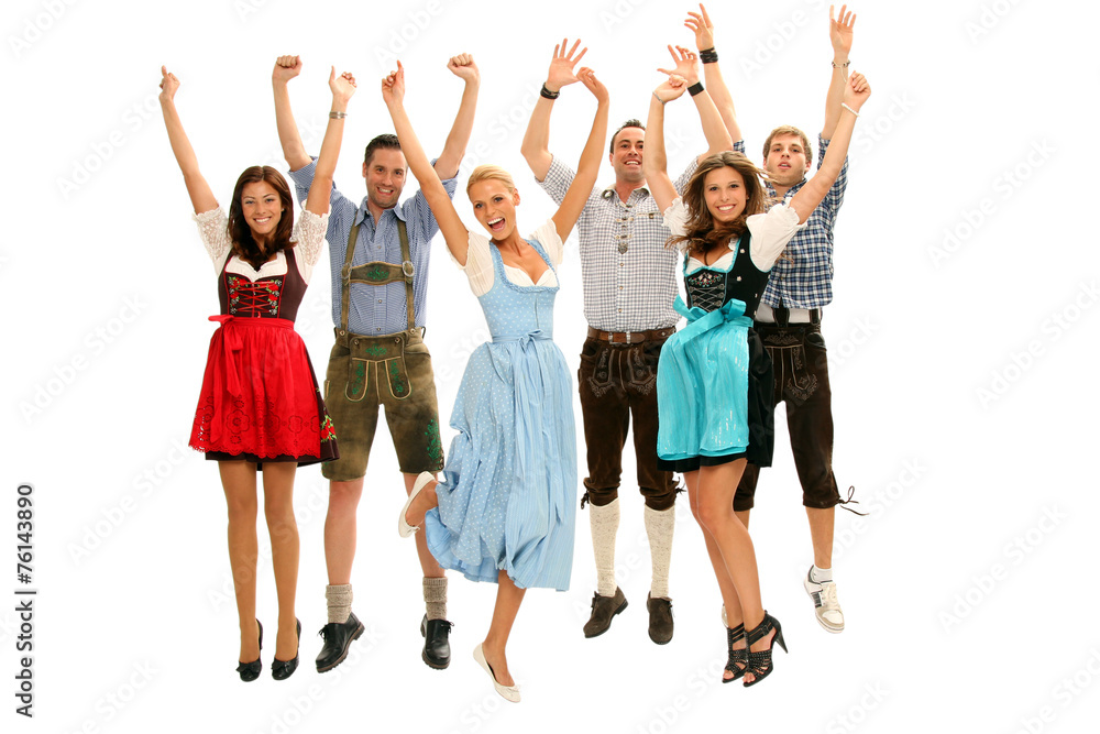 Fototapeta premium Gruppe in Tracht