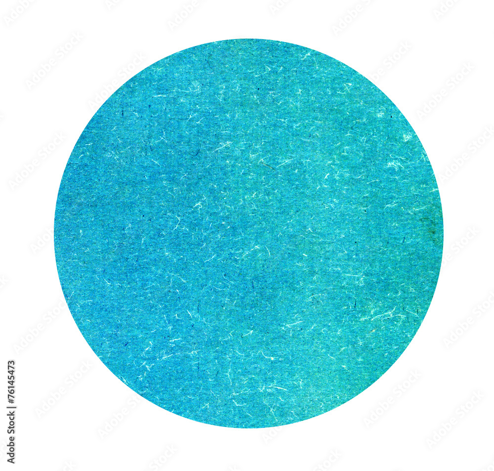 Blue circle blank paper isolated Blue circle blank paper isolated