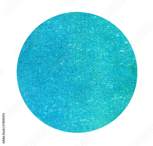 Blue circle blank paper isolated