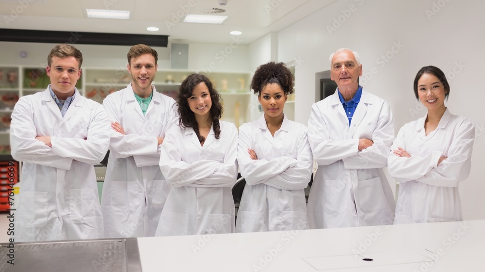 Fototapeta premium Medical student and lecturer smiling at camera