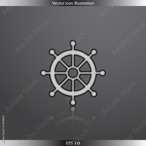 Vector rudder web flat icon