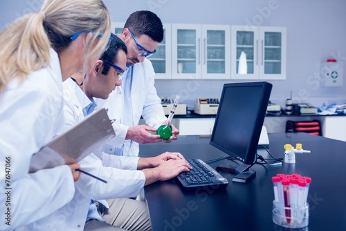 Science students working together in the lab