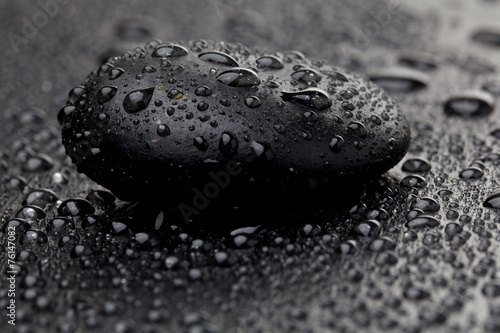 Sticker Wet black stone