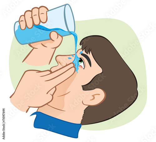 First Aid flush eyes with water.