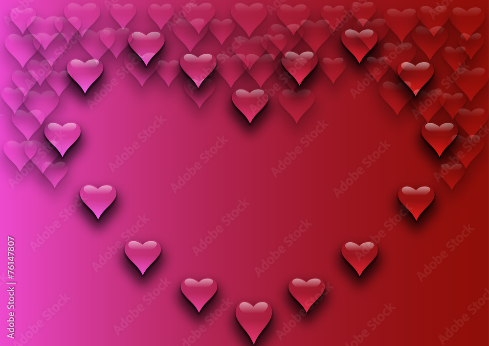 Heart red background illustration