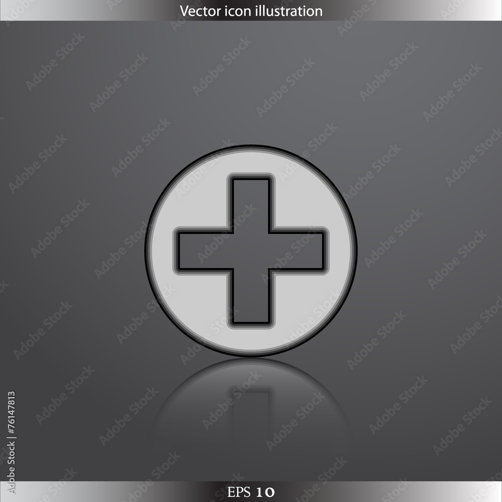 Vector plus web flat icon Vector plus web flat icon