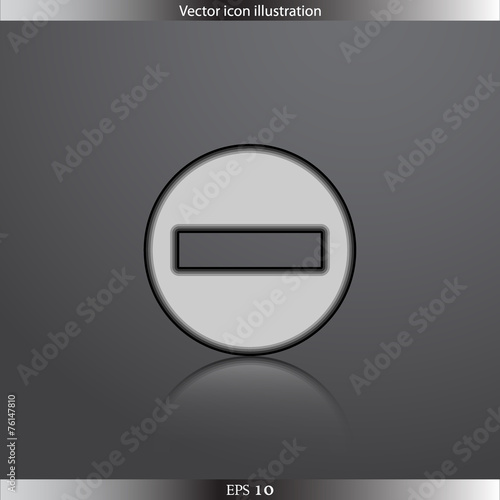 Vector minus web flat icon